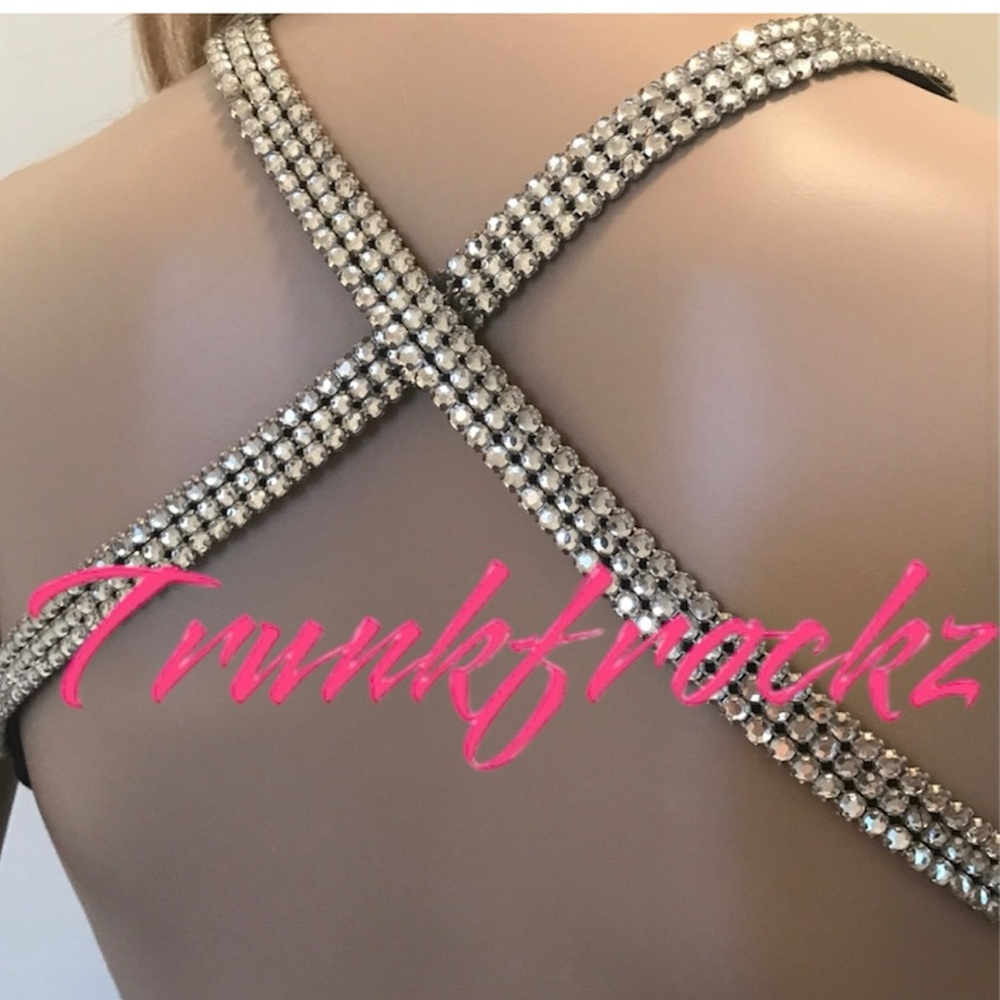 Copy Vintage 1990s CACHE Rhinestone Backless Maxi Dress – Gown- Size XS - Picture 3 of 3